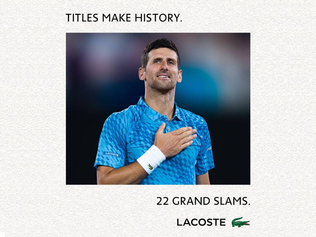 Veste tennis Lacoste victoire Novak Djokovic